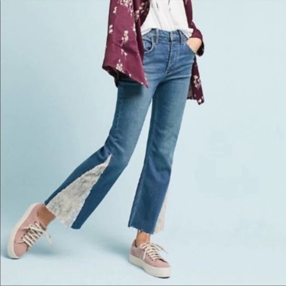 Anthropologie Denim - Anthropologie Pilcro High-Rise Sequined Flared Jeans Size 29
